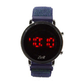 Reloj Zeit Sin género Digital Azul marino Plateado/Silver Negro