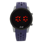 Reloj Zeit Digital Sin Género Silicón Verde Pistache Led Rojo