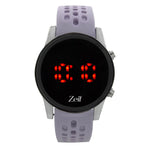 Reloj Zeit Digital Sin Género Silicón Verde Pistache Led Rojo