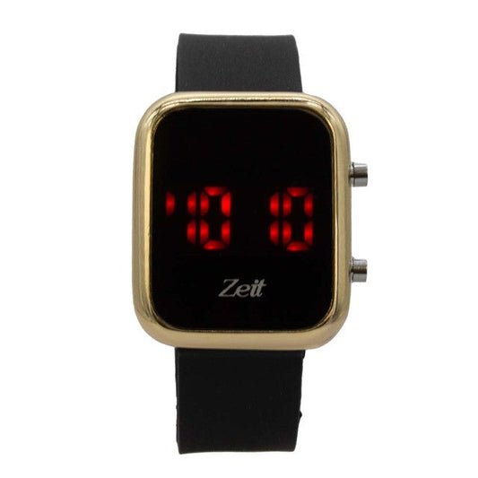 Reloj Zeit Sin género Digital Negro Dorado Negro