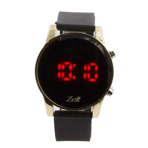 Reloj Zeit Sin género Digital Negro Dorado Negro