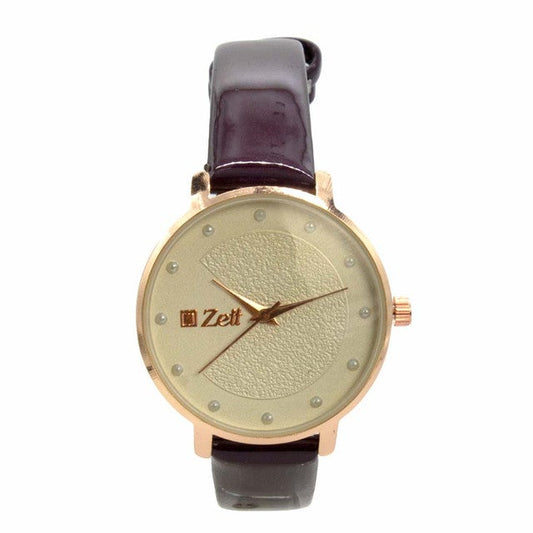 Reloj Zeit Mujer Analogo Vino Rosa dorado/oro rosa Blanco