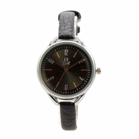 Reloj Zeit Mujer Analogo Negro Plateado/Silver negro