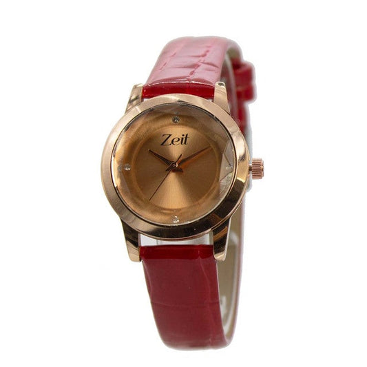 Reloj Zeit Mujer Análogo Rojo Rosa Dorado/Oro Rosa Rosa Dorado/Oro Rosa