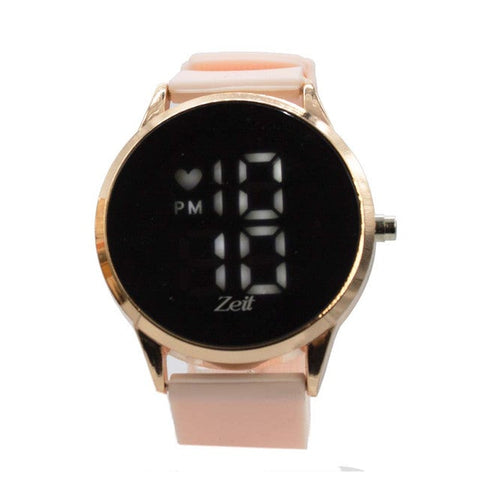 Reloj Zeit Mujer Digital Negro Dorado Negro –