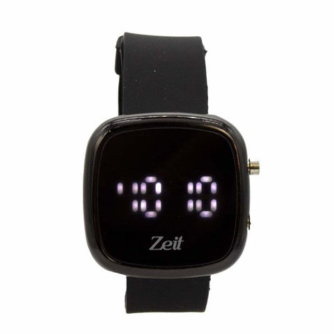 Reloj Zeit Mujer Digital Negro Dorado Negro –