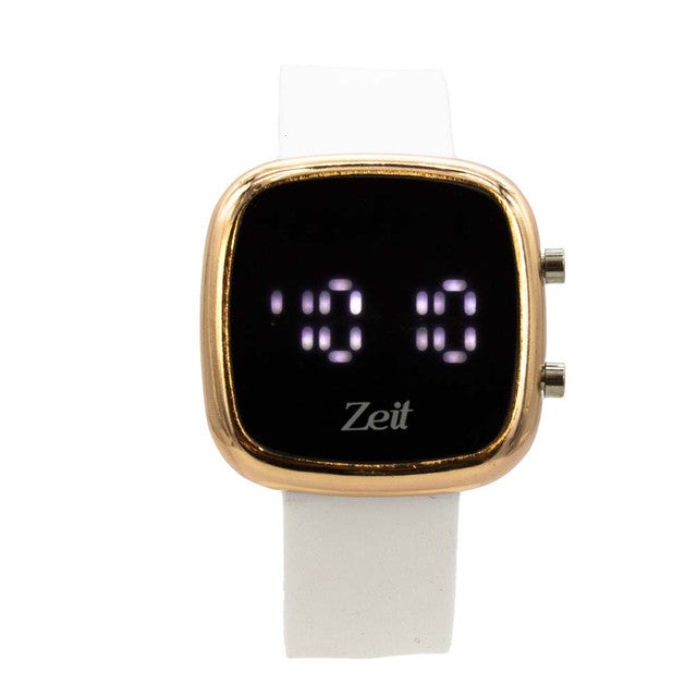 Reloj Zeit Mujer Digital Negro Dorado Negro –