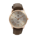 Reloj Zeit Mujer Análogo Café Rosa dorado/oro rosa Plateado/silver