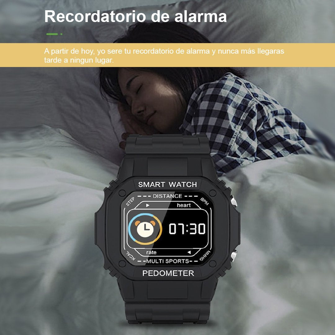 Reloj Smartwatch Nu Nordic contra el agua blanco 20903
