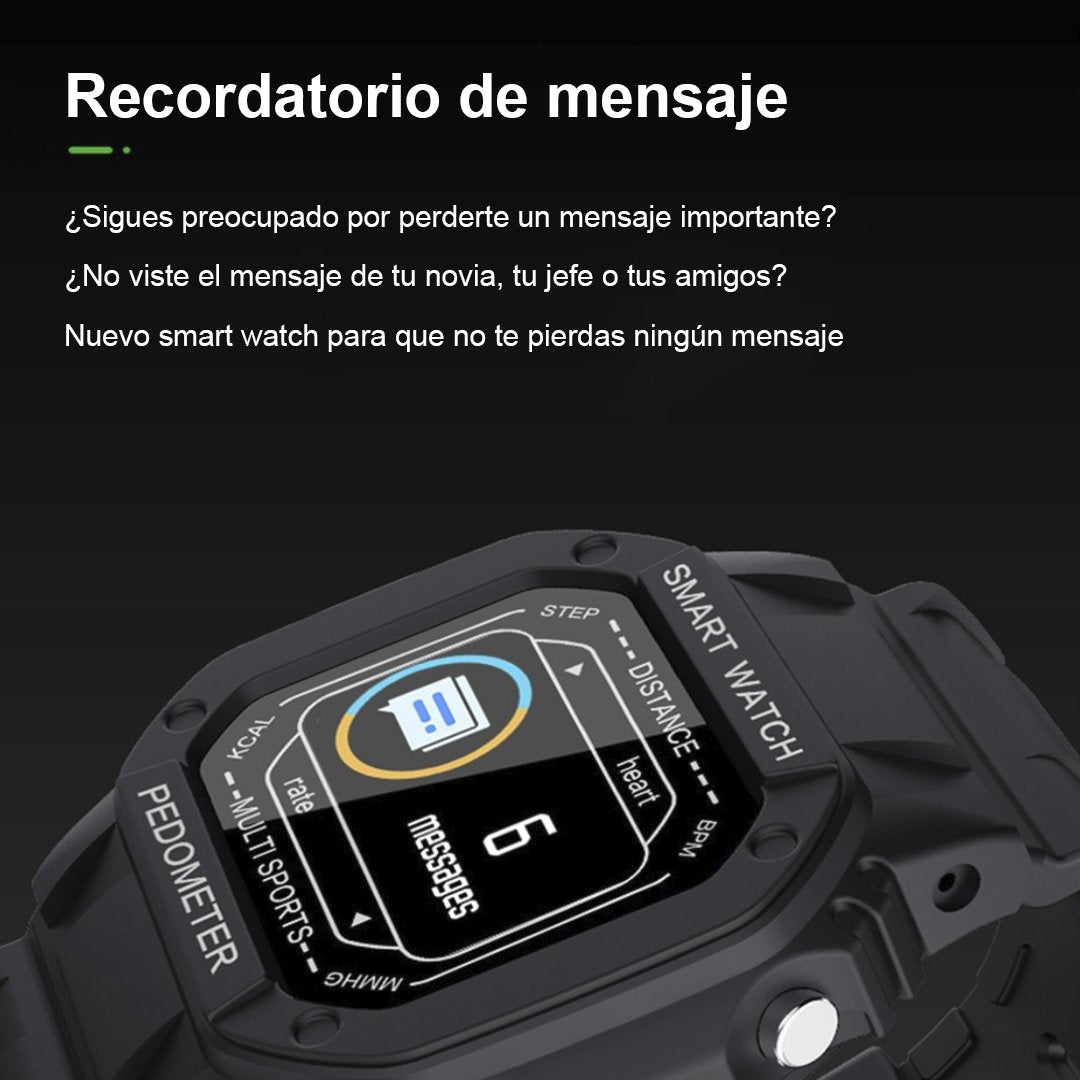 Reloj Smartwatch Nu Nordic contra el agua camuflado gris 20903