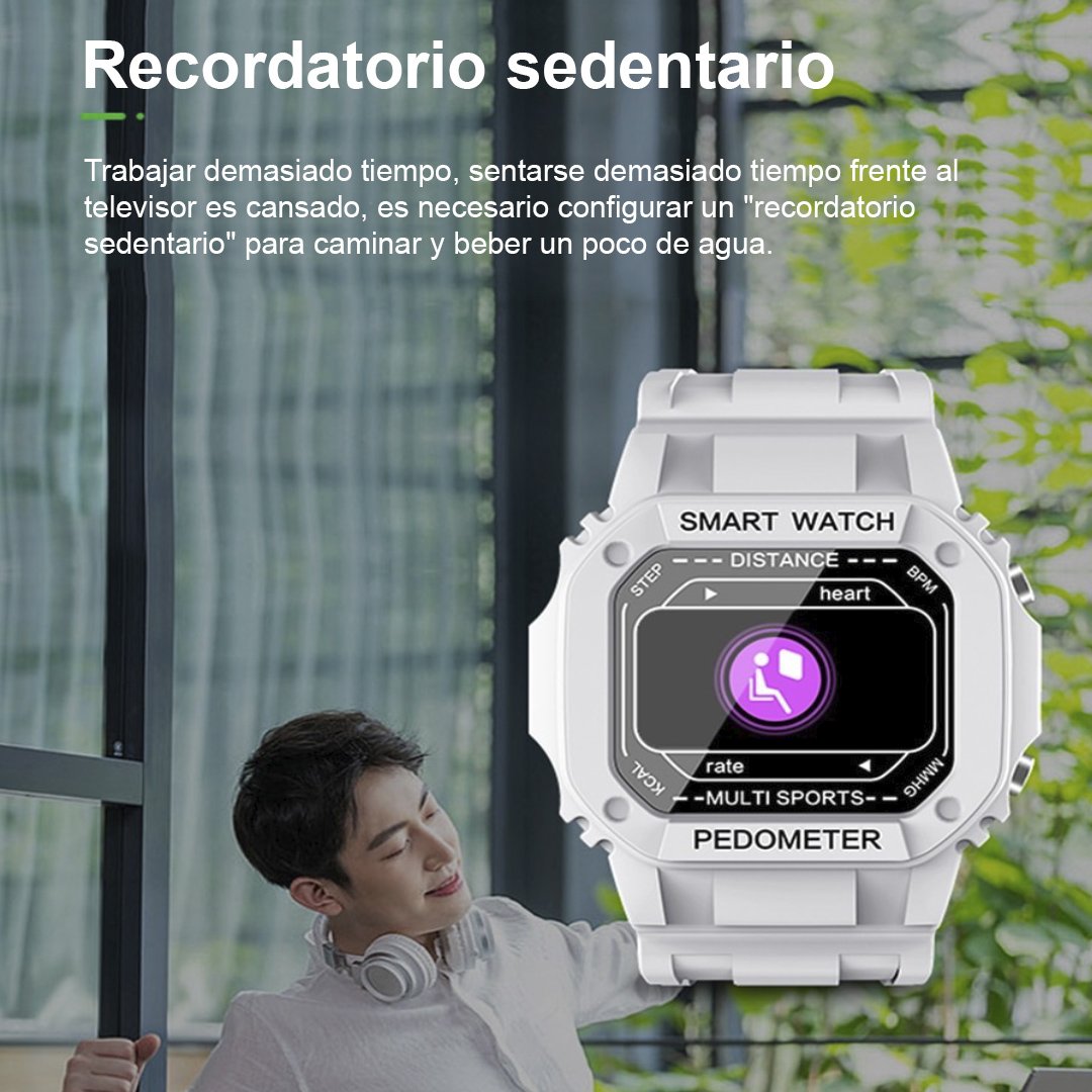 Reloj Smartwatch Nu Nordic contra el agua blanco 20903