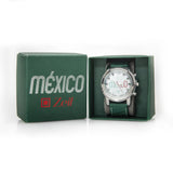 Reloj Zeit para Hombre Silicón Verde fondo México con estuche incluido.