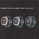 Reloj Smartwatch Nu Nordic rectangular IPS alta resolución plata 17111