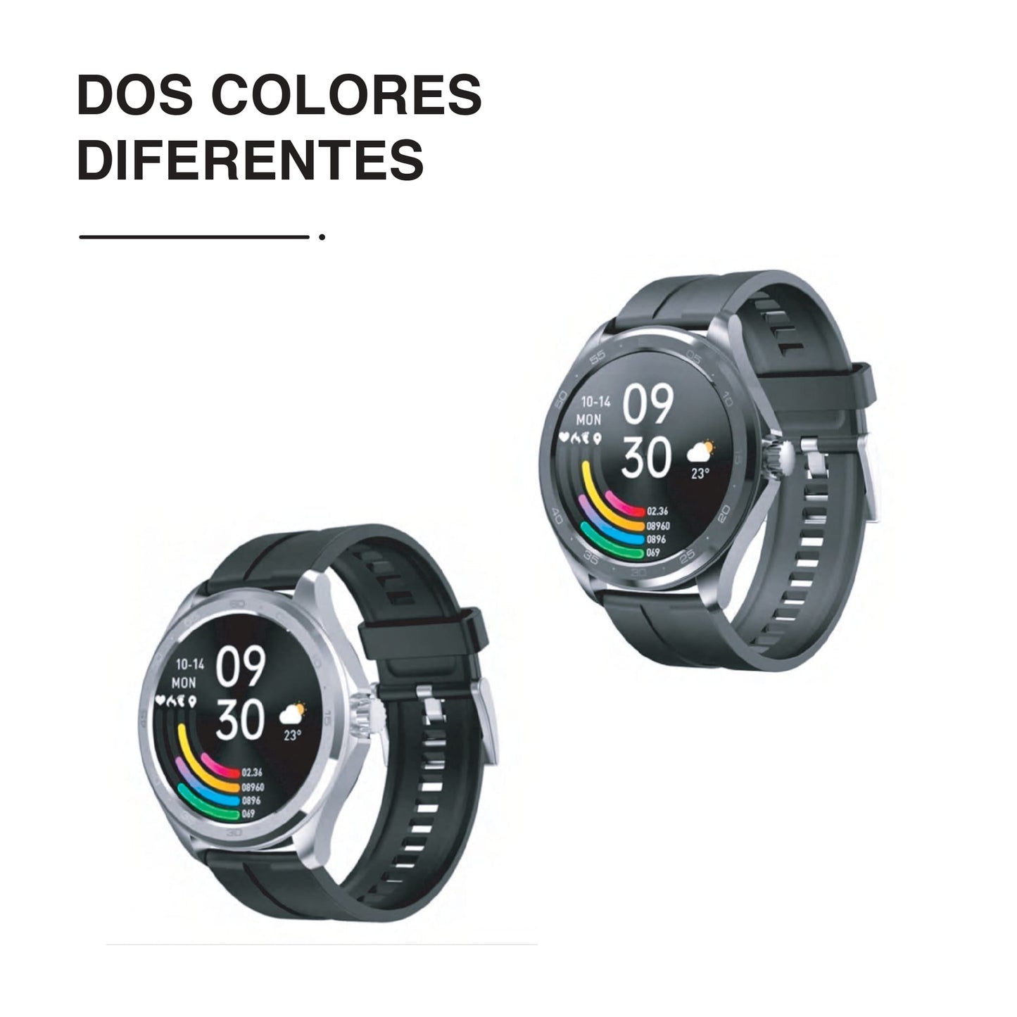 Reloj Smartwatch Nu Nordic Sport Pantalla HD Plata 17229