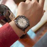 Reloj Análogo Zeit Casual Hombre Tacto Piel Textura