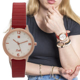 Reloj Análogo Zeit Casual Mujer Tacto Piel Textura